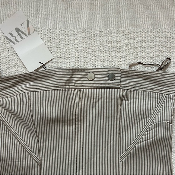 Zara Gray Pinstripe Bustier - Picture 2 of 9